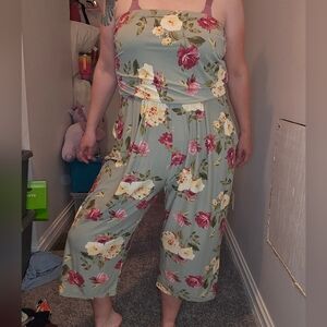 Floral Women's Sleeveless Jumpsuit